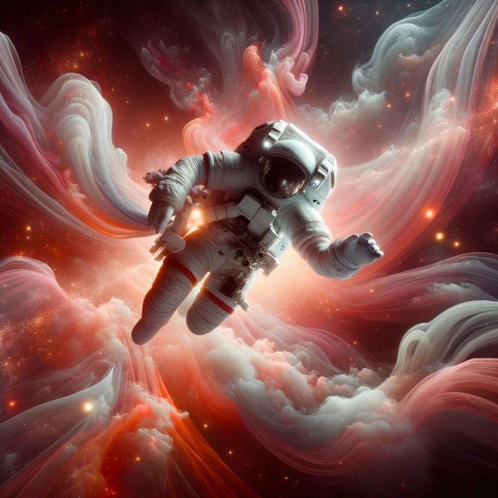 an astronaut, digital art, ethereal